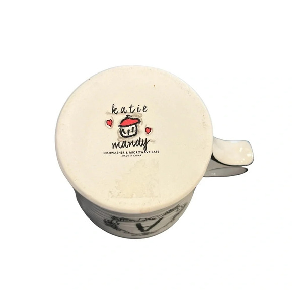 Katie Mandy Anthropologie A Letter Mug Lime Green Interior - Picture 6 of 8